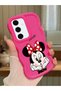 Samsung Galaxy S24 Fe Compatible Case Camera Protective Red Silicone Couple Phone Case Cute Pattern