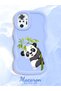 Redmi Note 10 Pro Compatible Case Camera Protector Blue Silicone Couple Phone Case Panda Pattern - 2