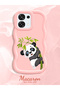 Oppo F31 5g Compatible Case Camera Protector Pink Silicone Couple Phone Case Panda Pattern - 2