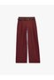 Pleated Pocketed High Waist Belted Wide Leg Palazzo Trousers - 2
