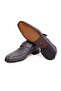 Gray Color Laceless Genuine Leather Men's Shoes - 3