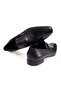 Black Color Laceless Genuine Leather Leather Sole Men's Shoes - 2