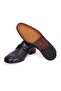 Black Color Laceless Genuine Leather Leather Sole Men's Shoes - 3