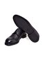Black Color Lace-Up Genuine Leather Men's Shoes - 3