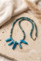 Handmade Blue Agate and Apatite Natural Stone Special Design Necklace - 2