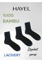3-Piece Set of Navy Blue Colored Seamless Bamboo Men's Socks for Diabetics, Non-Tightening Elastic - 3