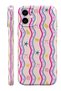 iPhone 12 Pink Wave Protect Slim Glossy Full Covering Print Camera Protected Phone Case