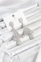 Silver Color Zircon Stone Women's Evening Dress Earrings - 2