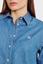 100% Cotton Logo Embroidered Denim Look Shirt Shirt Bbss26Fds001115 - 6