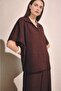Shirt Collar Crinkle Fabric Short Sleeve Shirt H8742Ax26Au - 4