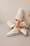 Lena Cream Canvas Lace-Up Ankle Women's Sneakers - 3
