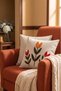 Colorful Tulip Patterned Punch Decorative Throw Pillow Cover - 2