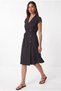 Women's Jacket Collar Belted Sleeveless Jacket Dress - 3
