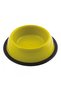 Silver Anti-Slip Round Plastic Pet Bowl XL Lime Green – 26cm Durable Non-Slip Feeding Bowl for Dogs & Cats – Stable Food & Water Dish