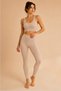 Women's 3-Piece Ribbed Padded Sports Bustier & High Waist Shaping Leggings - 2