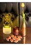 (ex18)Ramadan LED Candle Light, Retro Lantern with Moon Star Hollow Out, Eid Mubarak Golden Night Light, Muslim Islamic Home Tabletop Decor Lamp - 7