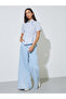 Blue Ruched Short Sleeve Shirt - 2