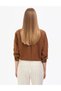 Brown Oversize Long Sleeve 100% Linen Shirt 50321208-Vr029 - 5