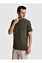 Khaki Regular Fit Cotton Blend Crew Neck T-Shirt 50328348-Vr027 - 3