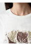 Lcw Everyday White Printed 100% Cotton Women's T-Shirt - 3
