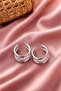 Silver Multiple Hoop Earrings Women's Stylish Design Earrings - 6