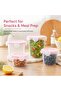 Leakproof Plastic Food Storage Container Set, 4 PC with Locking Lids, 220ml + 450ml + 900ml + 1.2L, Lunch Box Containers for Snacks & Meal Prep - 3