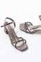 Zri̇n-888 Women's Platinum Thin Spiral Strap 6 cm Heeled Shoes - 4