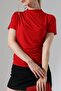Women's Stoned Sandy Draped High Neck Blouse - 5