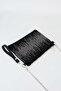 Women's Wavy Silver Stone Suede Portfolio Handbag and Clutch Bag with Ankle Strap and Chain Strap - 2