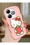 Infinix Smart 8 Pro Compatible Case Camera Protector Pink Silicone Couple Phone Case Kitty Pattern