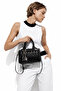 Women's Knitted Patterned Beige Hand and Shoulder Bag with Cross Strap Premium Design - 4