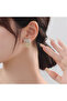 Gold Color Zircon Stone Tassel Dangle Earrings - 2