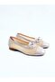 Women's Genuine Leather Ballerinas Beige