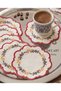 6 Linen Fabric Embroidered Coffee Side Cocktail Napkins & Coasters Serving Napkins - 3