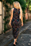 Women's Desen51 Zero Collar Sleeveless Slit Long Dress Arm-23Y001090 - 2