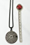 3.5 cm Plate Black Color Double Sided Line Embroidered Four Kul & Tasavvufi Hi̇ç Written 60 cm Thick Doc Chain 316L Stainless Steel Necklace - 3