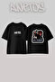 50 Cent_5 Design Printed Unisex Oversize Black Tshirt
