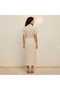Midi Linen Blend Shirt Dress with Tie-Up Belt - 4