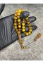 İmamesi Embroidered High End Powder Amber Prayer Beads - 2