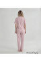 Women's Shirt Collar Buttoned Wrinkled Pajama Set with Ruffles - 4