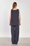 Women's Blouse and Trousers Two-Piece Set - Anthracite - 5