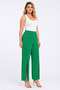 Women's Plus Size Green, Slit, Elastic Waist Trousers 65N39575 - 6