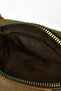 Giza Satin Small Size Khaki Green Women's Shoulder Bag - 4