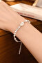 Silver Color Adjustable Bracelet with Cat Figure