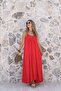 Pomegranate Flower Thin Strap Skirt with Dirty Stitching Dress