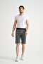 Anthracite Men's Shorts with Minimal Print Regular Fit - 2
