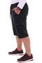 Men's Large Size, Suitable for Weight up to 177 Kilograms, Knee-Length Cargo Pocket Gabardine Capri Black - 2