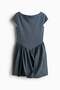 Dual-fabric draped-panel dress - 4
