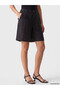 Trendlucky Women's Pleated Shorts with Linen Blend with Difference - 2
