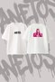 Ice Spice Skull Design Printed Oversize Crew Neck T-Shirt White